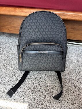 Michael Kors Gray/Black Signature Logo Backpack